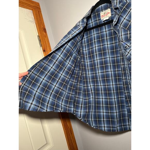 Men's Wrangler Long Sleeve Western Shirt with Pearl Snaps Medium - Picture 8 of 12